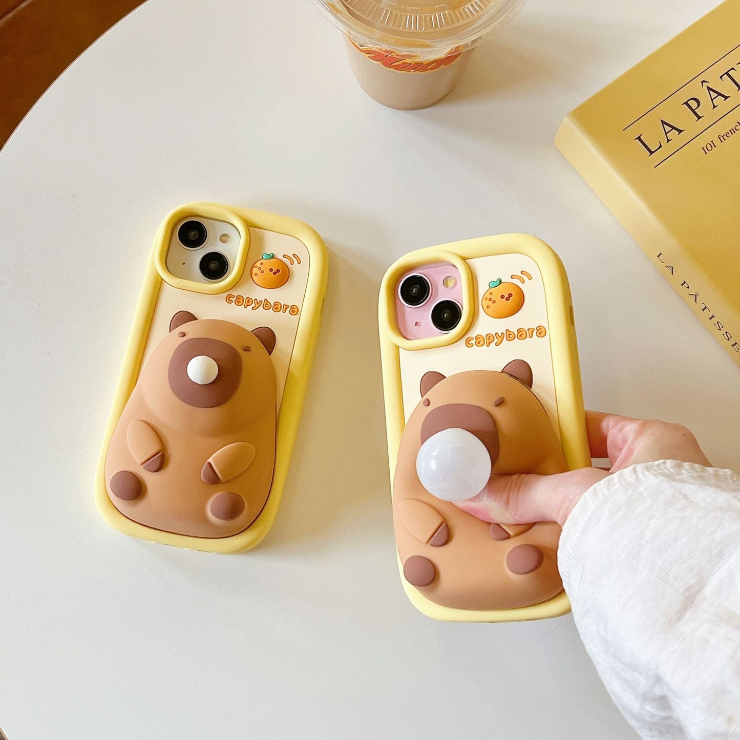 Bubbles 3D iPhone Case Capybara Blowing Kawaii