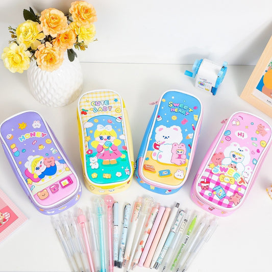 Kawaii Candy Stationary Case - bags, carrots, cases, cosmetic bag, fairy kei