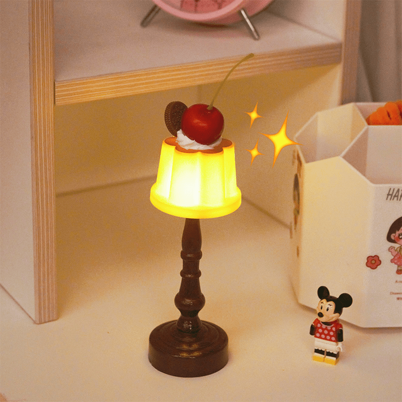 Kawaii Cherry Pudding Night Light