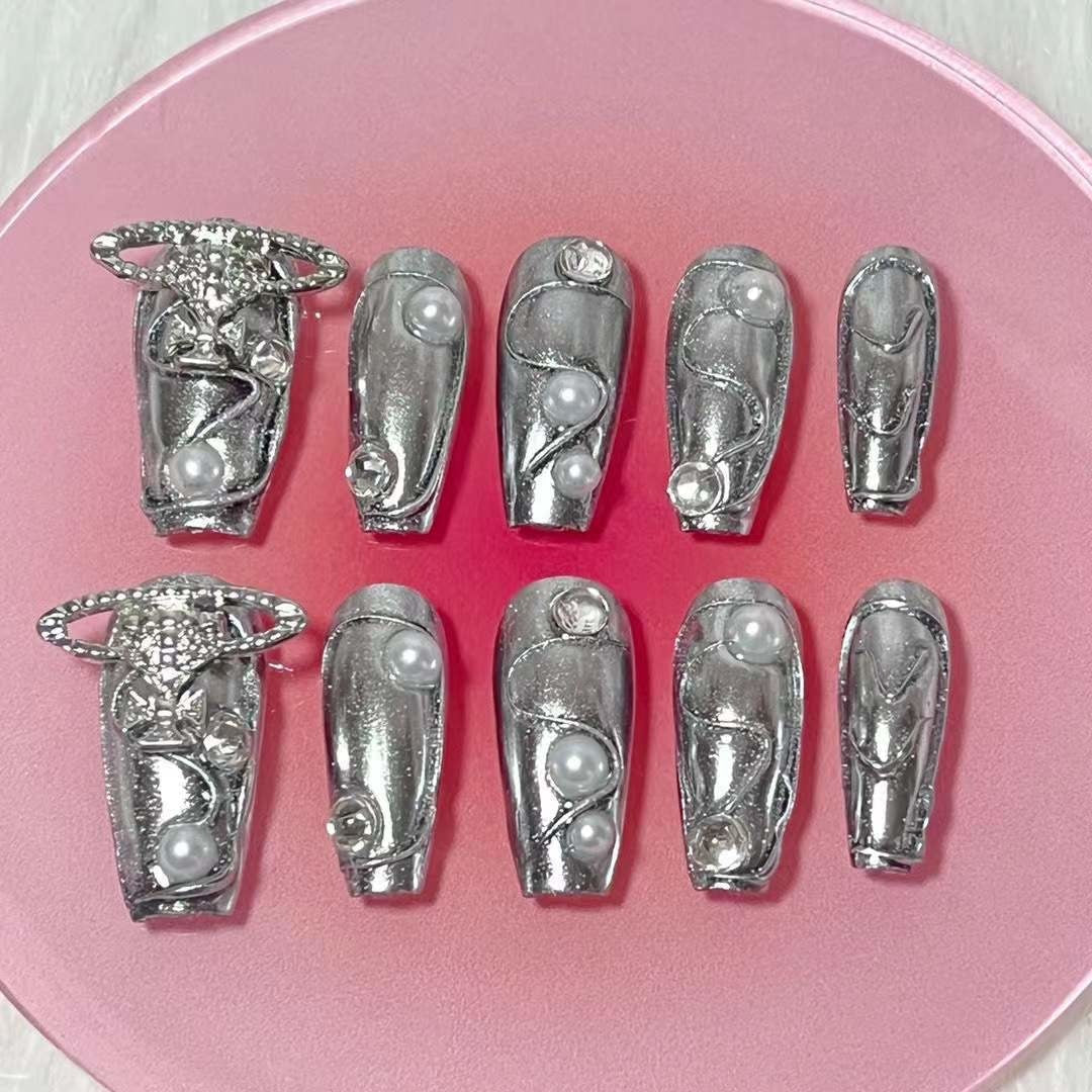 Kawaii deco press on nails - 3d - acrylic nails - fake - kawaiicore - my melody