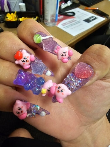 Kawaii deco press on nails - 3d - acrylic nails - fake - kawaiicore - my melody