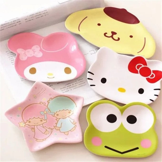 Kawaii dinner plates - dinner plate - dinnerware - frog - hello kitty - keroppi