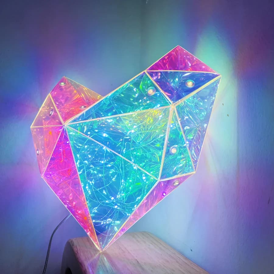 Kawaii geometric lovecore table lamp cute lighting