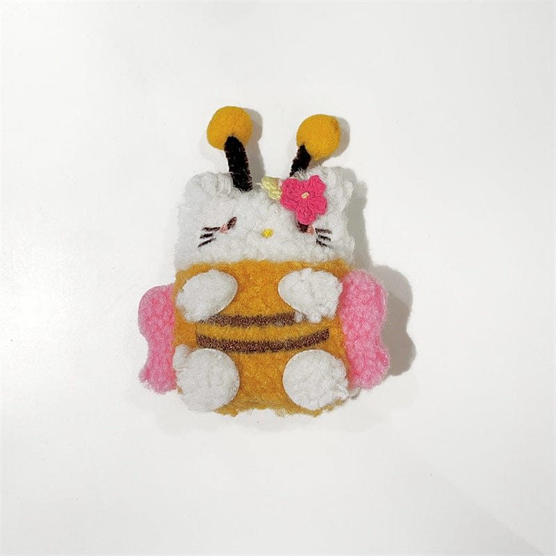 Kawaii Kitty Bee Plush AirPods Earphone Case SK496