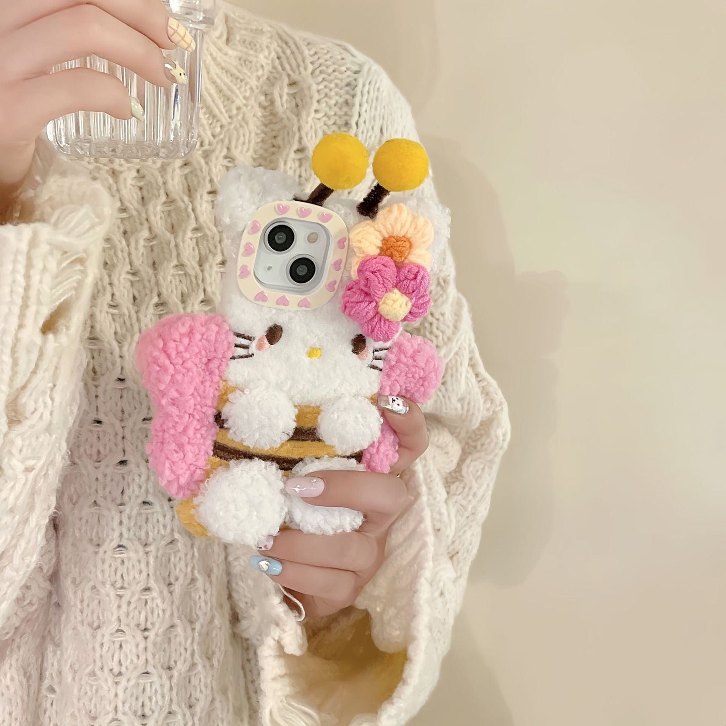 Kitty Bee Plush Phone Case