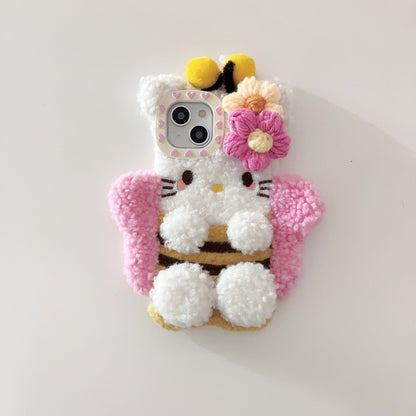 Kawaii Kitty Bee Plüsch iPhone-Hülle