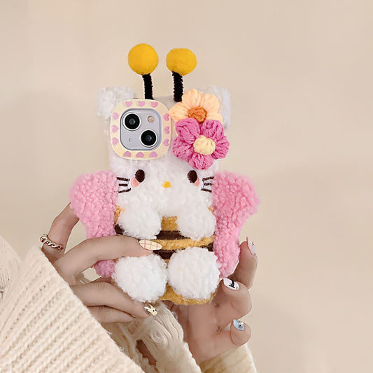 Kitty Bee Plush Phone Case