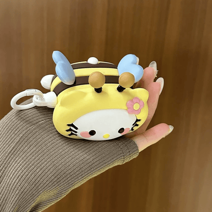 Kawaii Kitty Bee Silicone AirPods Earphone Case