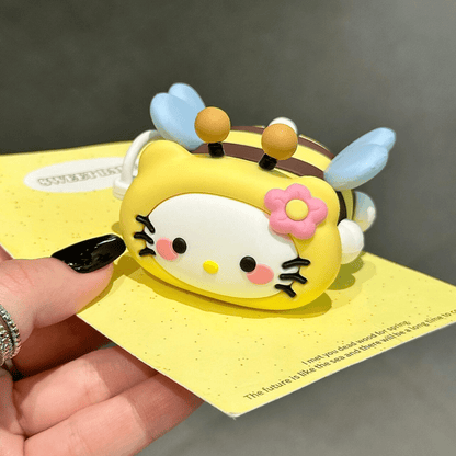 Kawaii Kitty Bee Silicone AirPods Earphone Case