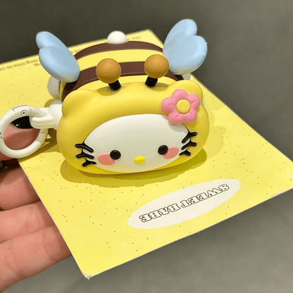 Kawaii Kitty Bee Silicone AirPods Earphone Case