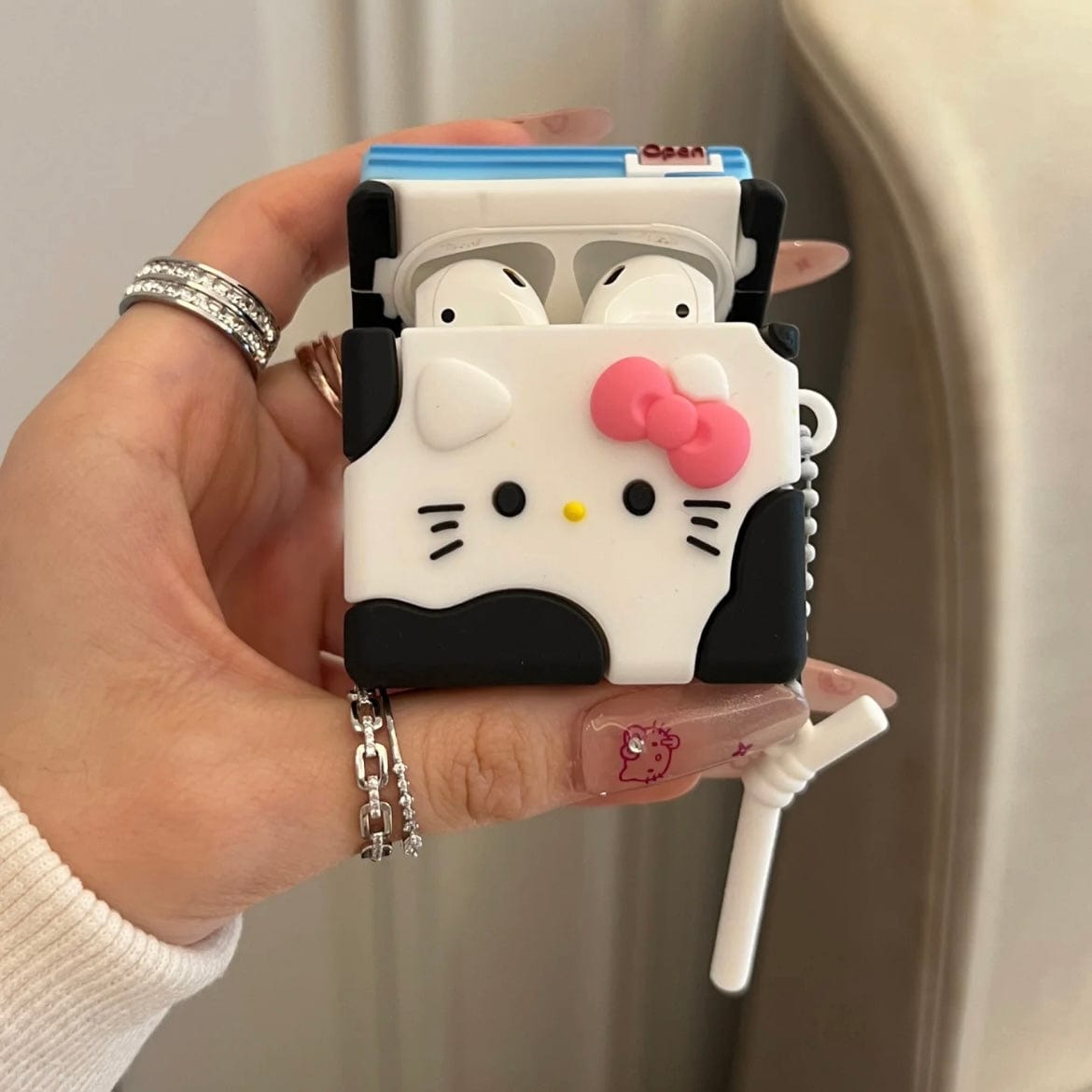 Kawaii Kitty Milk AirPods Earphone Case