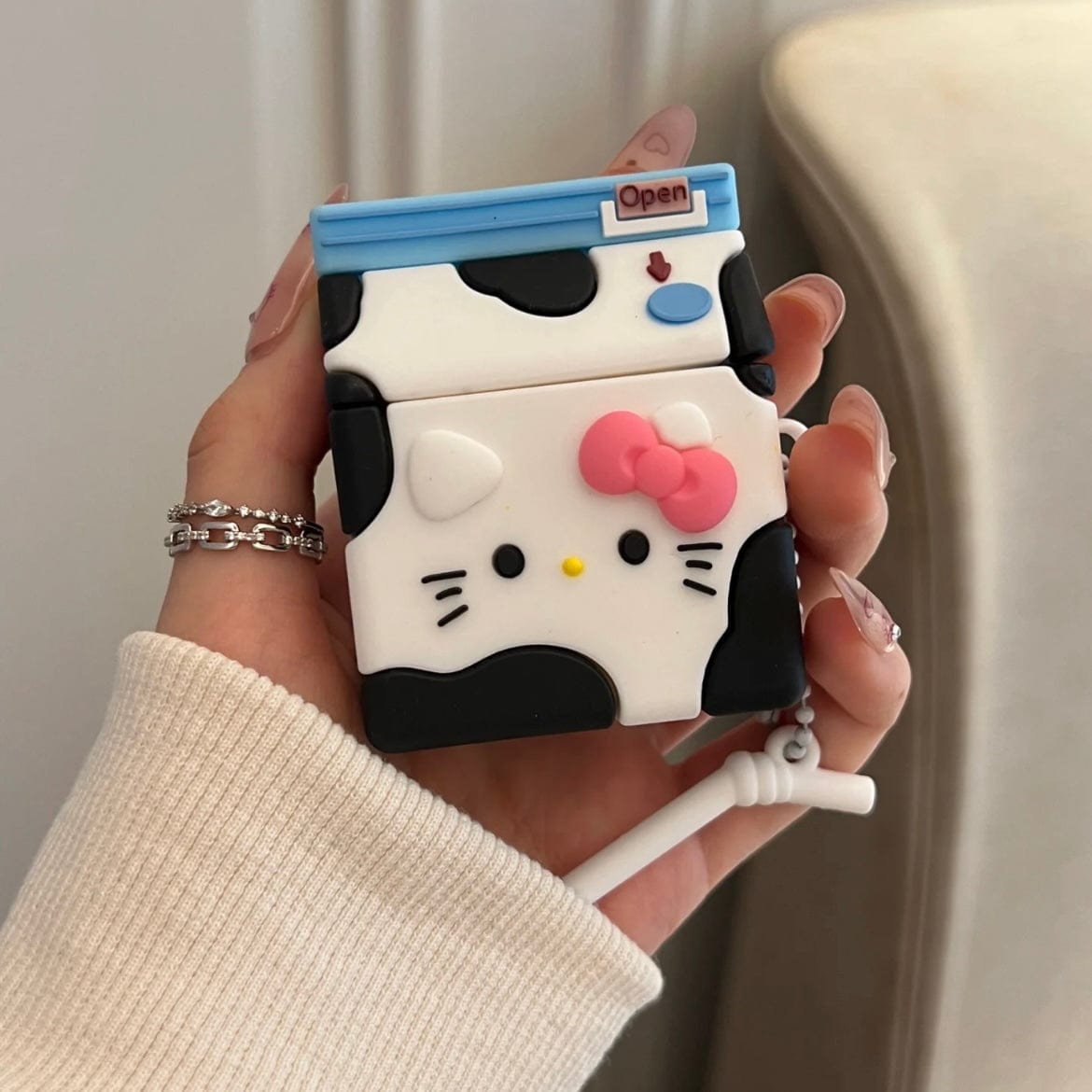 Kawaii Kitty Milk AirPods Earphone Case