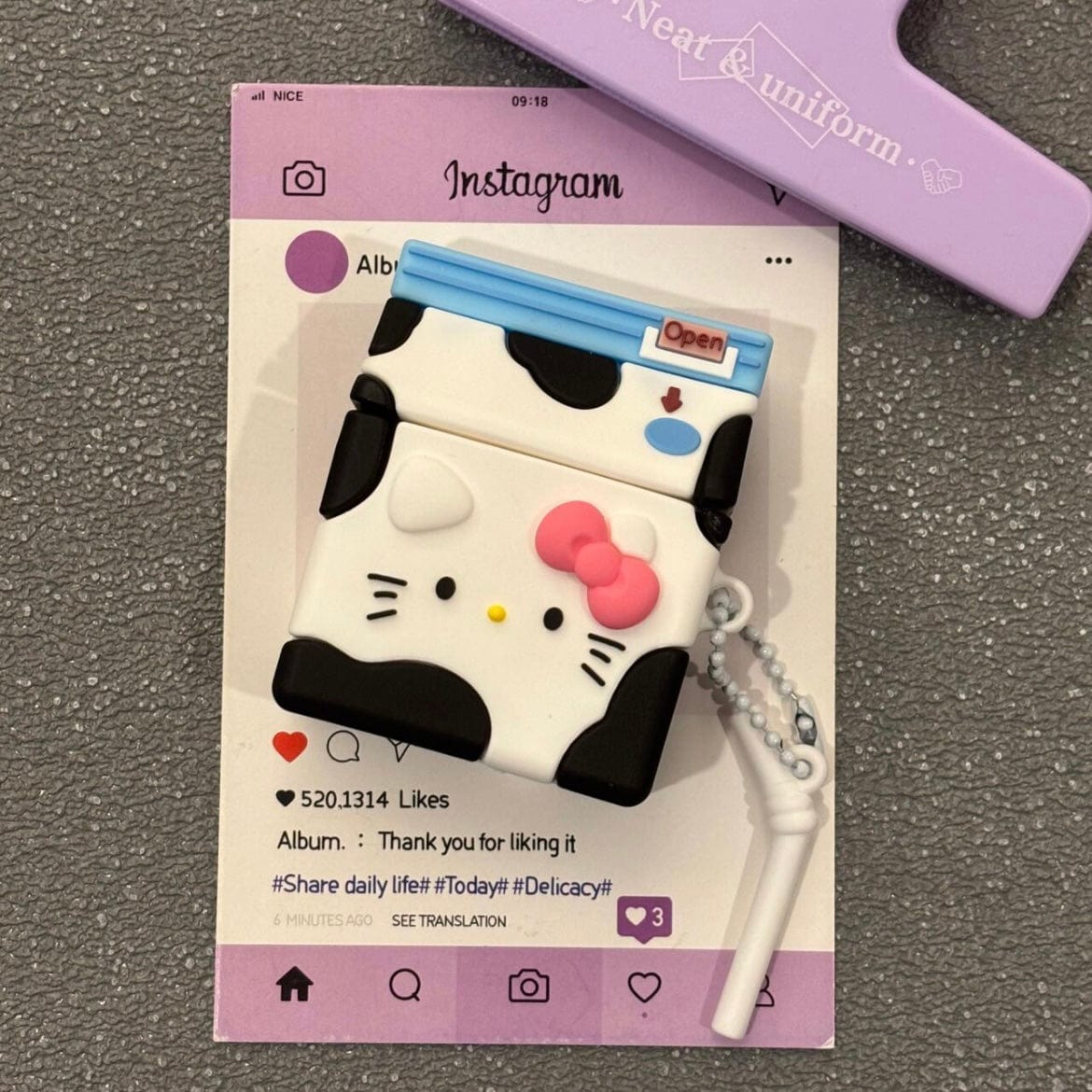 Kawaii Kitty Milk AirPods Earphone Case