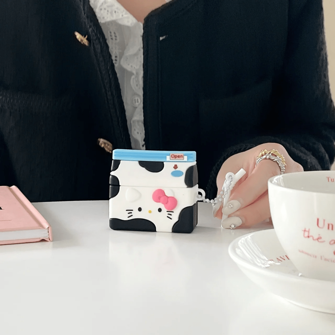 Kawaii Kitty Milk AirPods Earphone Case