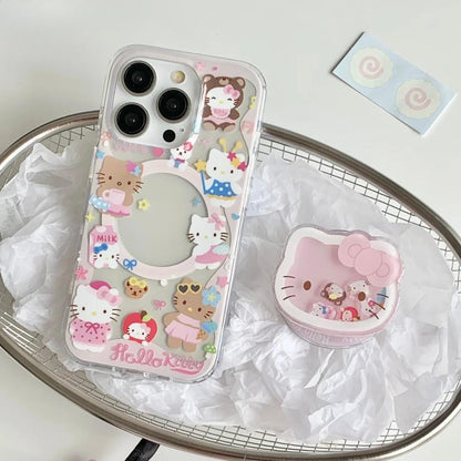 Kawaii Kitty Shaker Magnetständer iPhone Hülle SK581