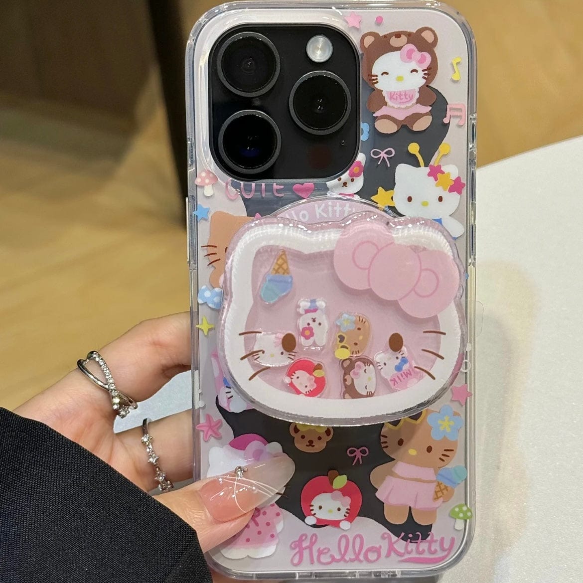 Kawaii Kitty Shaker Magnetic Stand iPhone Case SK581