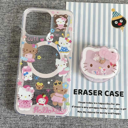 Kawaii Kitty Shaker Magnetständer iPhone Hülle SK581