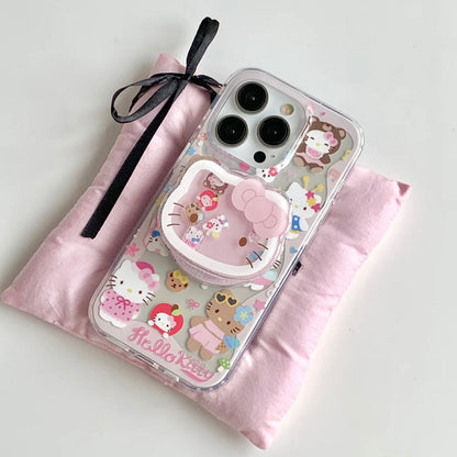 Kawaii Kitty Shaker Magnetständer iPhone Hülle SK581