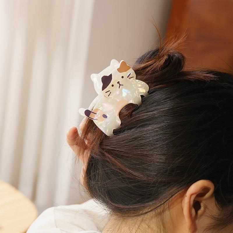 Kawaii Claw Acrylic Clip Hair Acetate Kitten