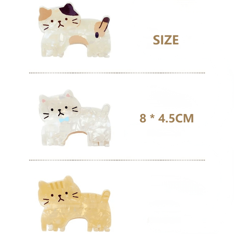 Kawaii Claw Acrylic Clip Hair Acetate Kitten