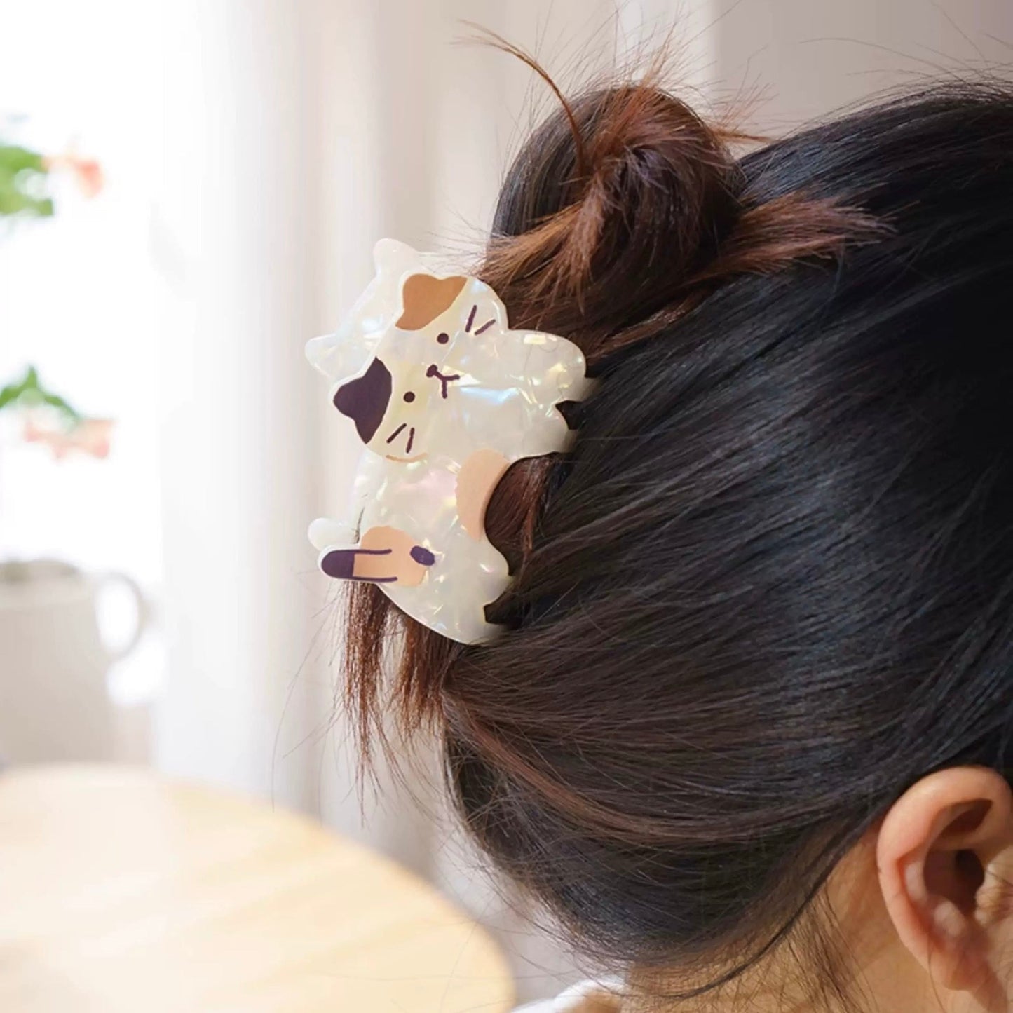 Kawaii Claw Acrylic Clip Hair Acetate Kitten