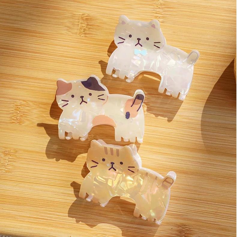 Kawaii Claw Acrylic Clip Hair Acetate Kitten