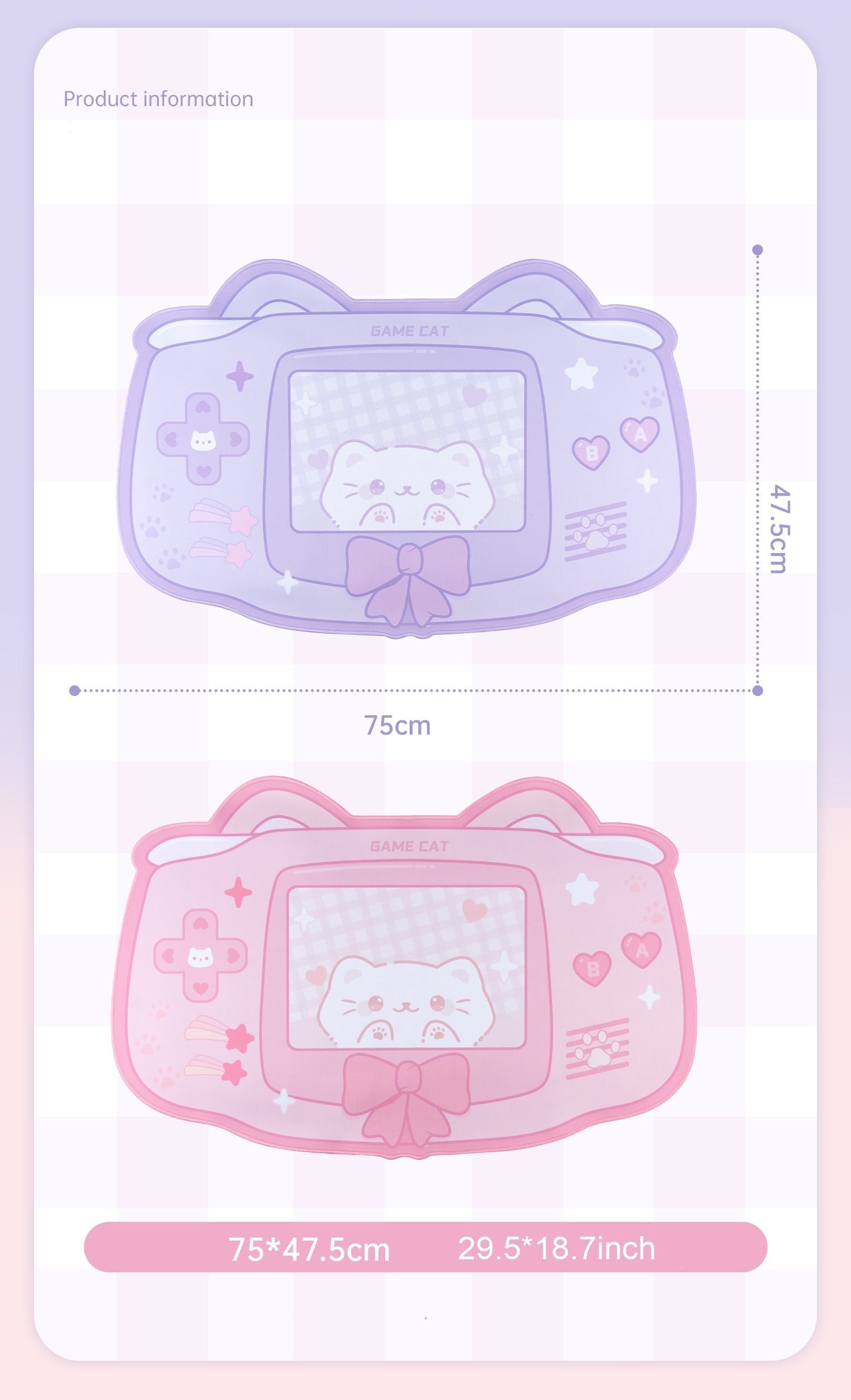 Kawaii Kitten Gaming Mousepad - desktop, fairy, fairy kei, kei fashion, fairykei
