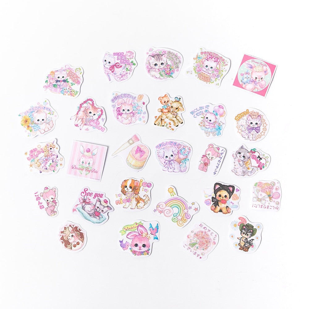 Kawaii Kitten Laser Cut Sticker Set - cat, cat stickers, cats, kittens, scrapbooking Kawaii Babe