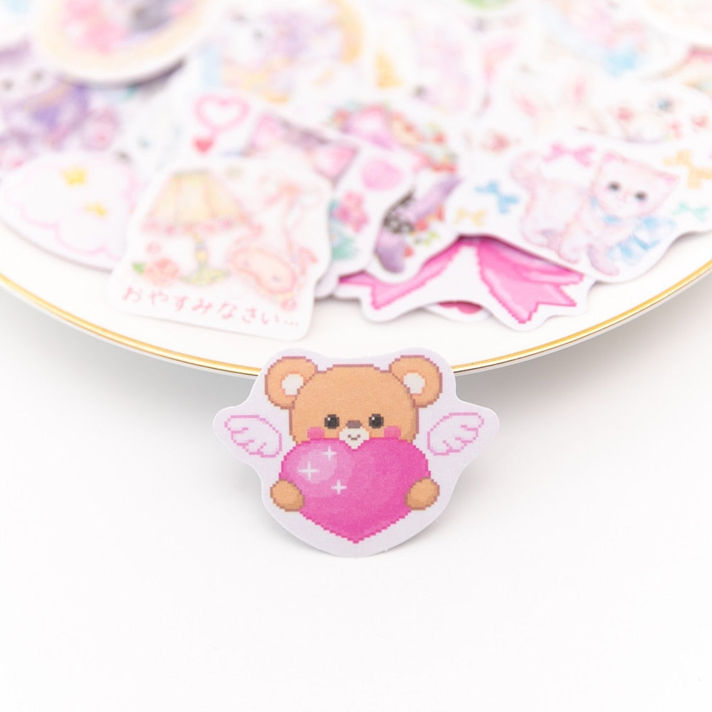 Kawaii Kitten Laser Cut Sticker Set - cat, cat stickers, cats, kittens, scrapbooking Kawaii Babe