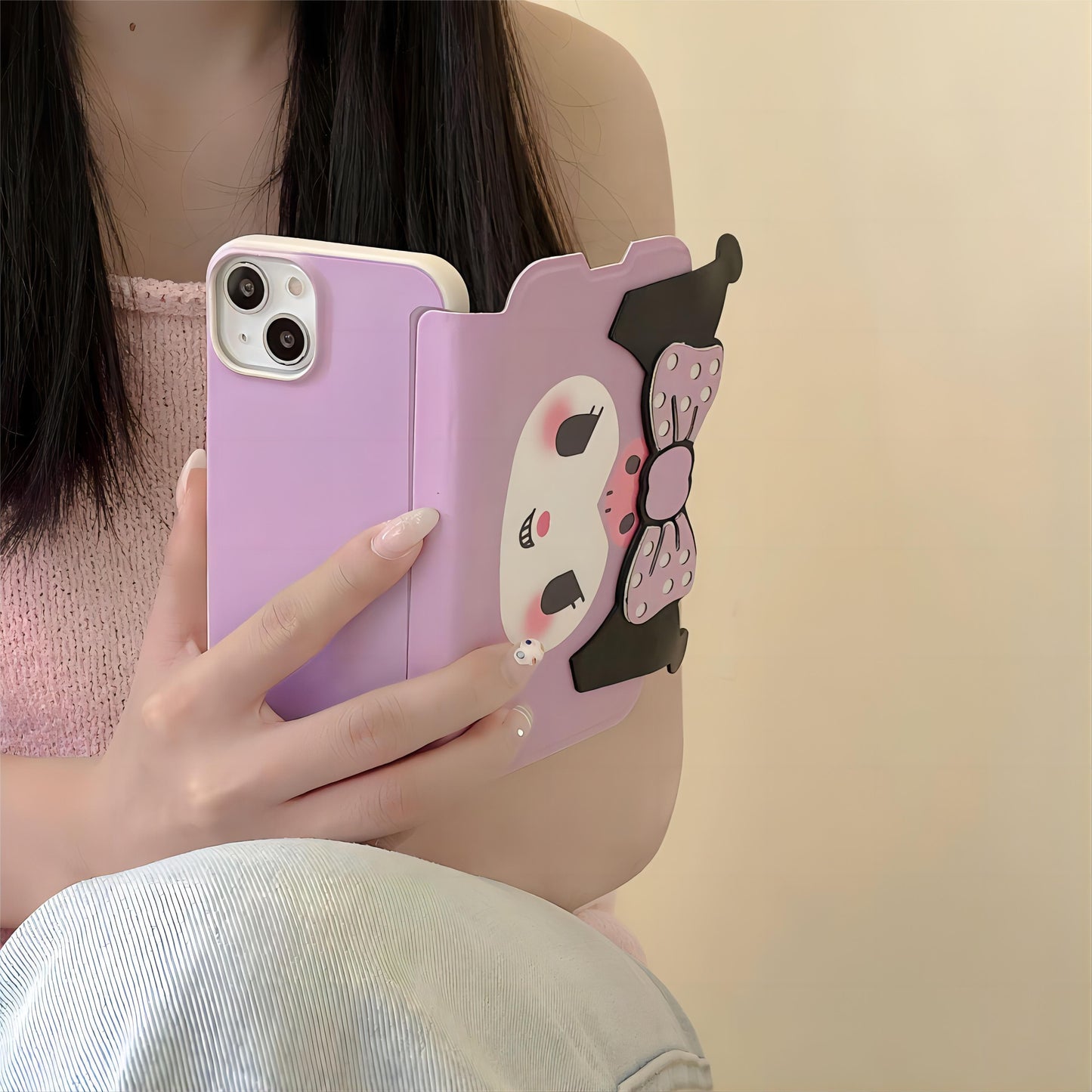 Kawaii Melo Kuro Flip iPhone Case