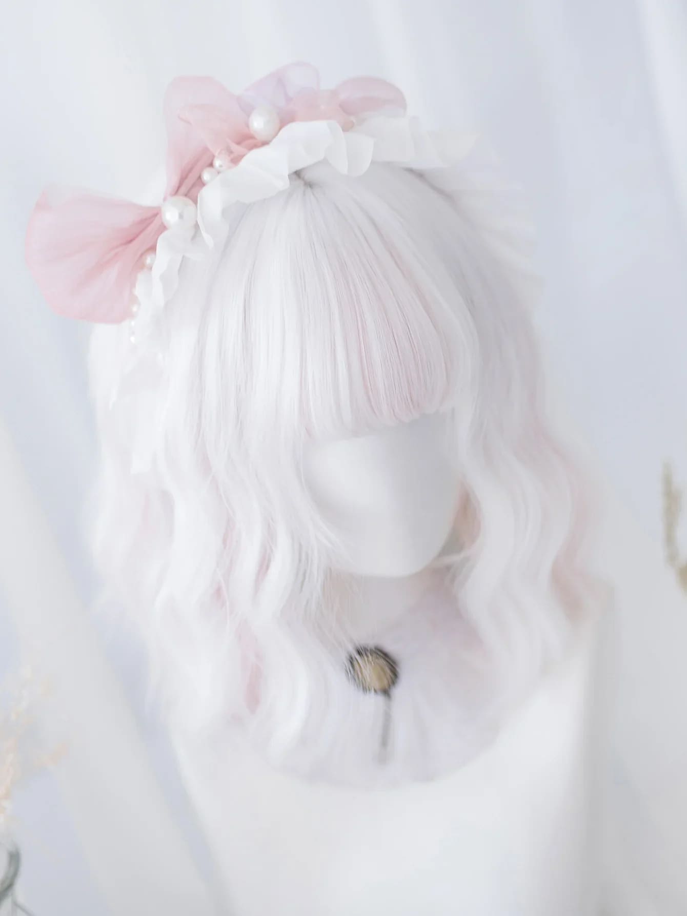 Kawaii pastel elegant watercolor short bob wig cosplay