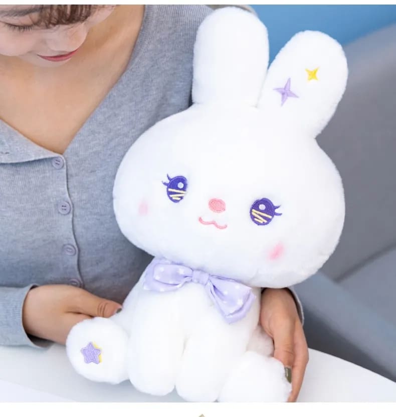 Kawaii pastel star peep easter bunny plush toy stuffed animal
