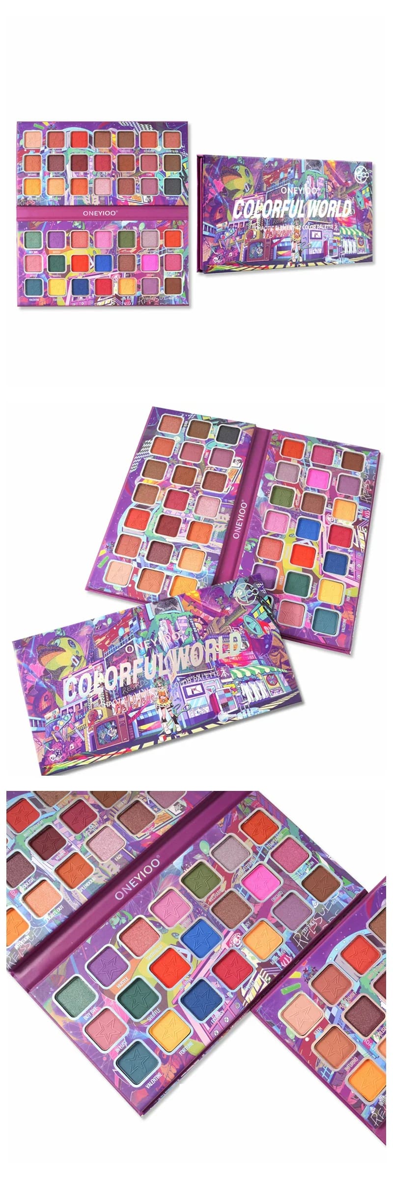 Kawaii pixel gamer girl eye shadow make-up palette