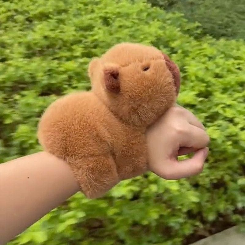 Kawaii Plüsch Capybara Pops Clap Ring Armband