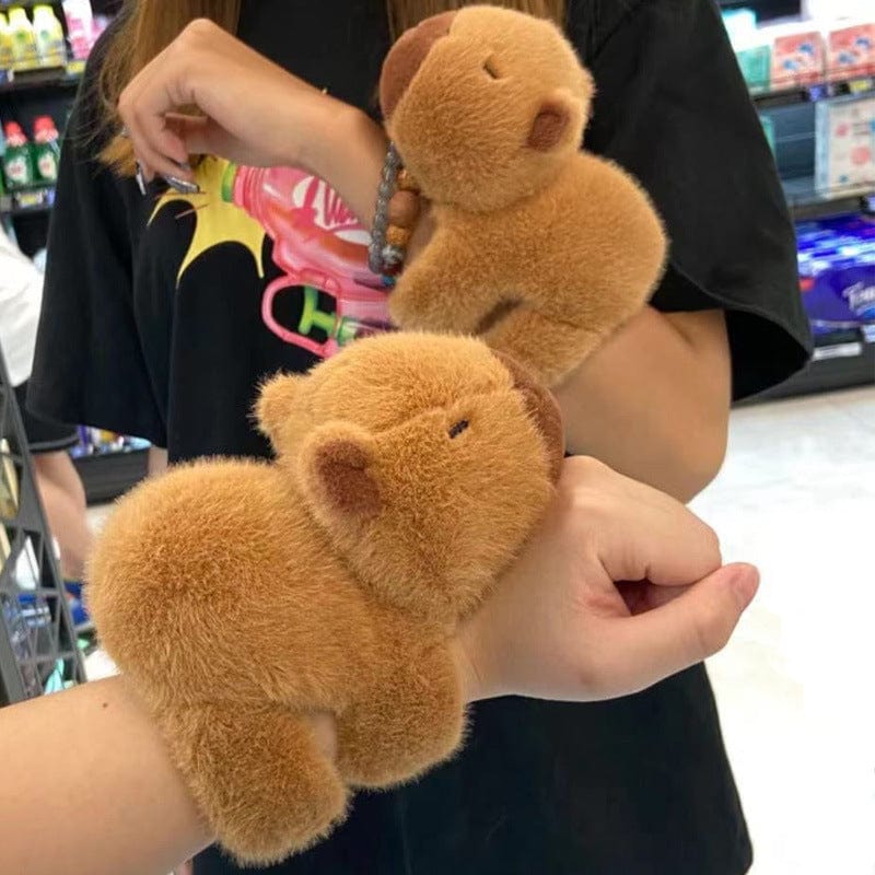 Kawaii Plüsch Capybara Pops Clap Ring Armband