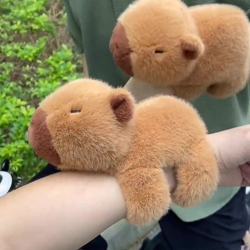 Kawaii Plüsch Capybara Pops Clap Ring Armband