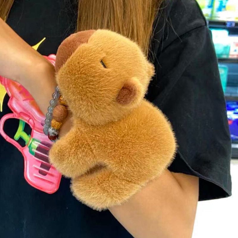 Kawaii Plüsch Capybara Pops Clap Ring Armband