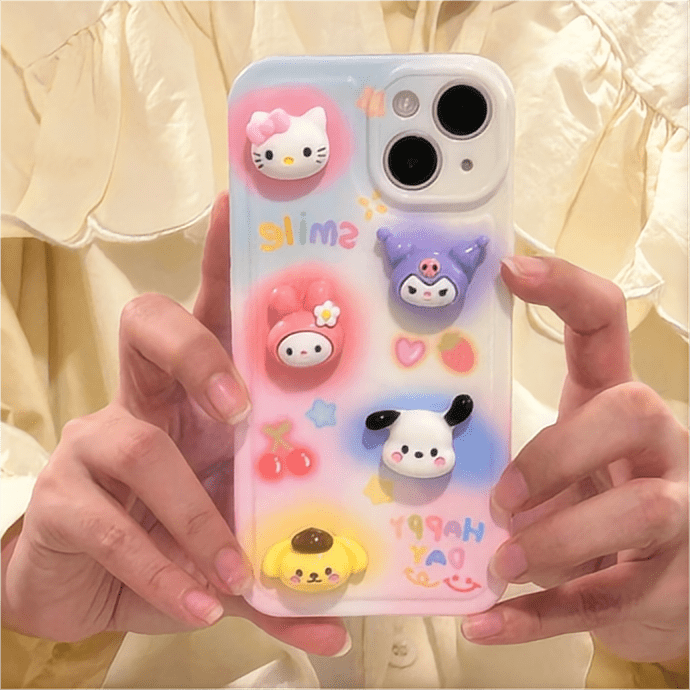 Kawaii Figure Family iPhone Case