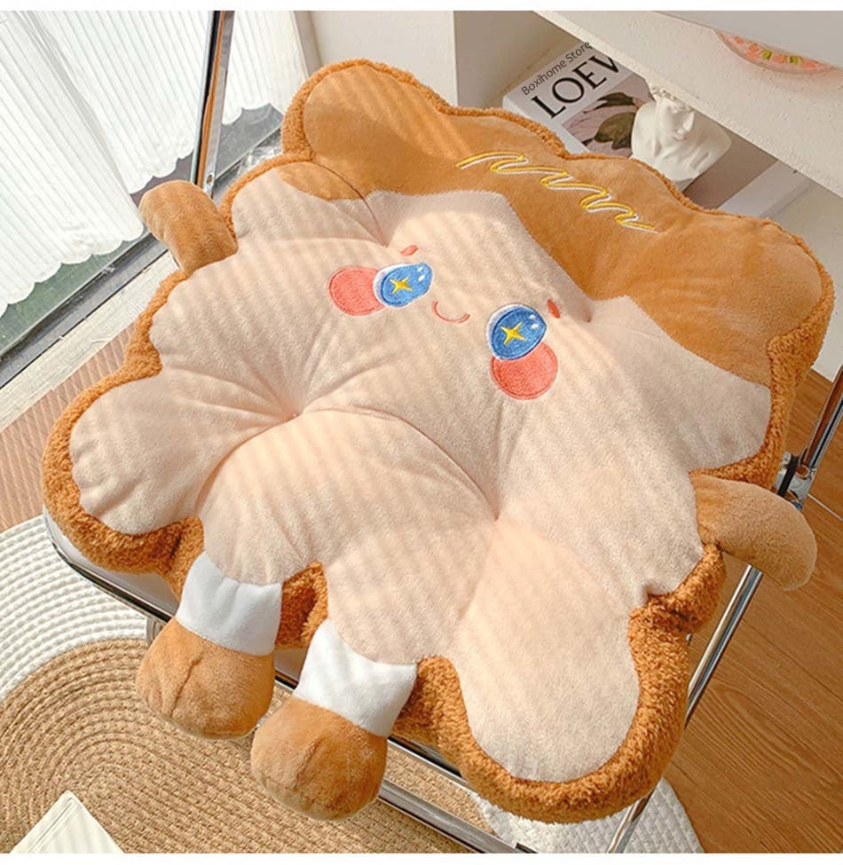 Kawaii Toast Pillow - home decor, pillows, plush, plush toys, plushies Kawaii Babe