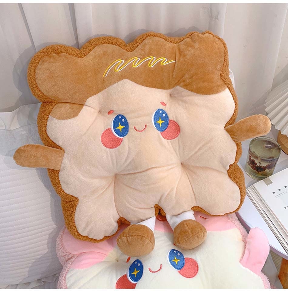 Kawaii Toast Pillow - home decor, pillows, plush, plush toys, plushies Kawaii Babe