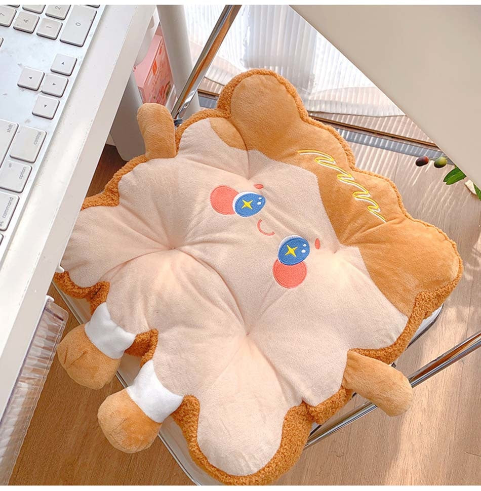 Kawaii Toast Pillow - home decor, pillows, plush, plush toys, plushies Kawaii Babe