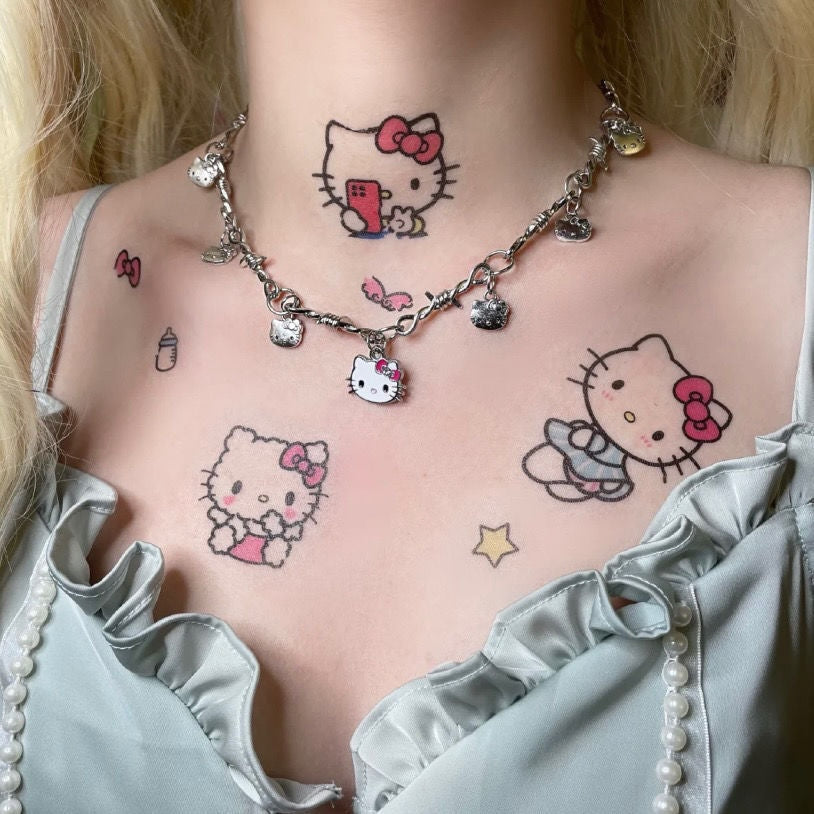 Kitty Temporary Tattoo Pack - fake tattoo, hello kitty, ink, inked, kawaii Kawaii Babe