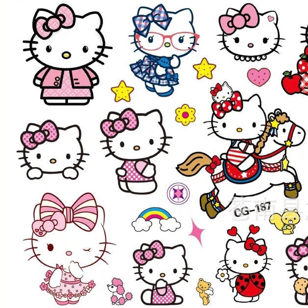 Kitty Temporary Tattoo Pack - fake tattoo, hello kitty, ink, inked, kawaii Kawaii Babe