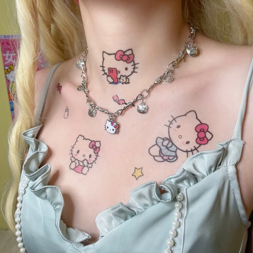 Kitty Temporary Tattoo Pack - fake tattoo, hello kitty, ink, inked, kawaii Kawaii Babe