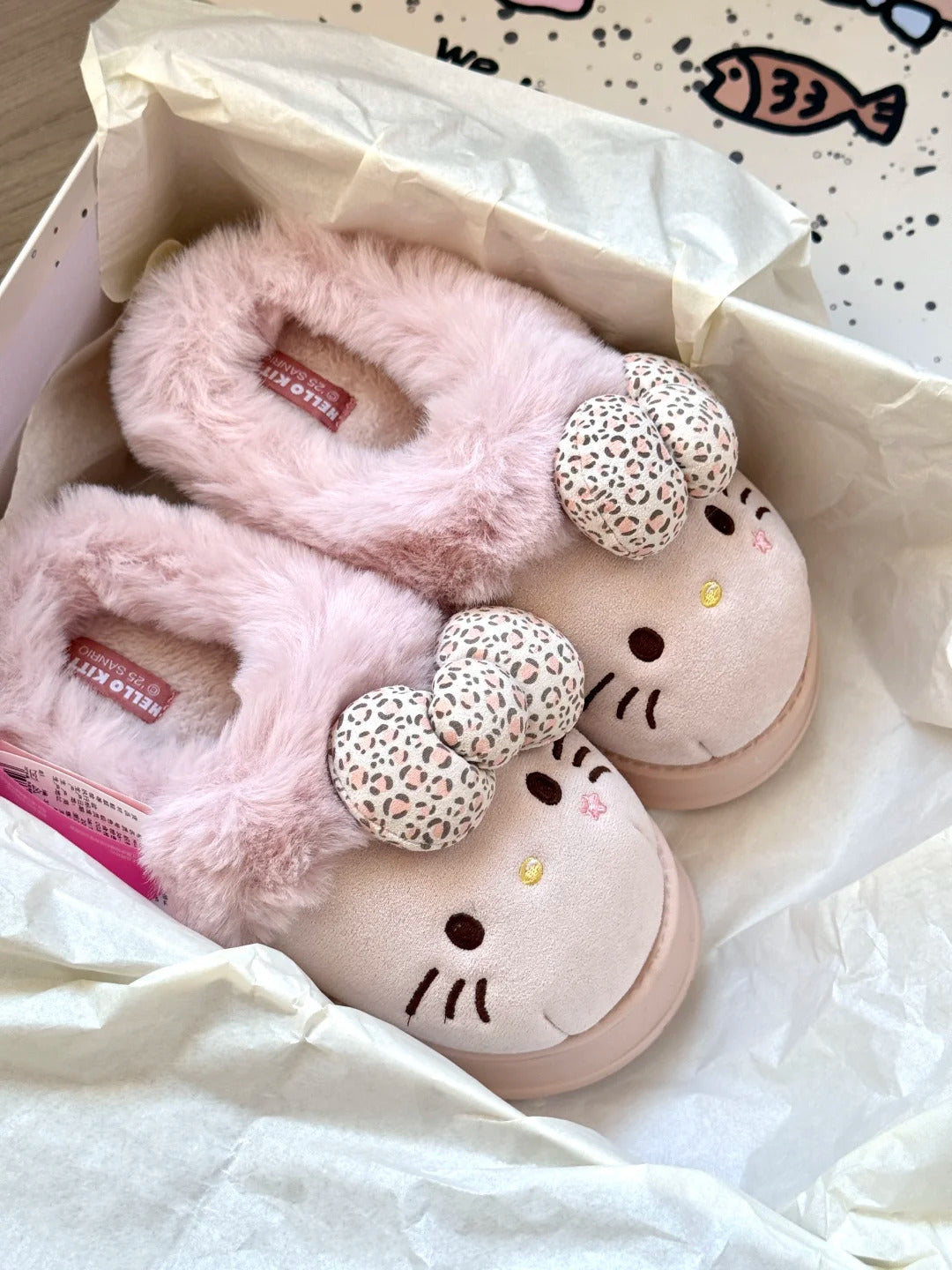 Indoor Outdoor Hello Kitty Slippers Fuzzy