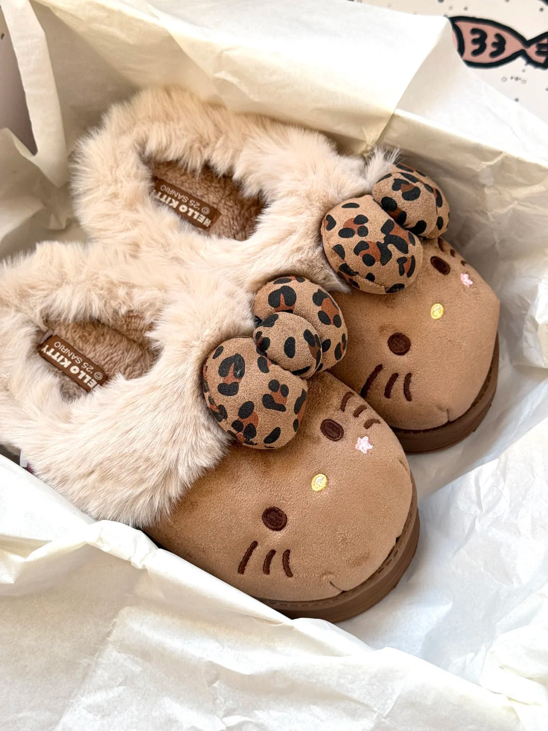 Indoor Outdoor Hello Kitty Slippers Fuzzy