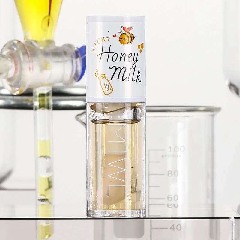 Kawaii korean hydrating milk honey nourishing lip oil gloss
