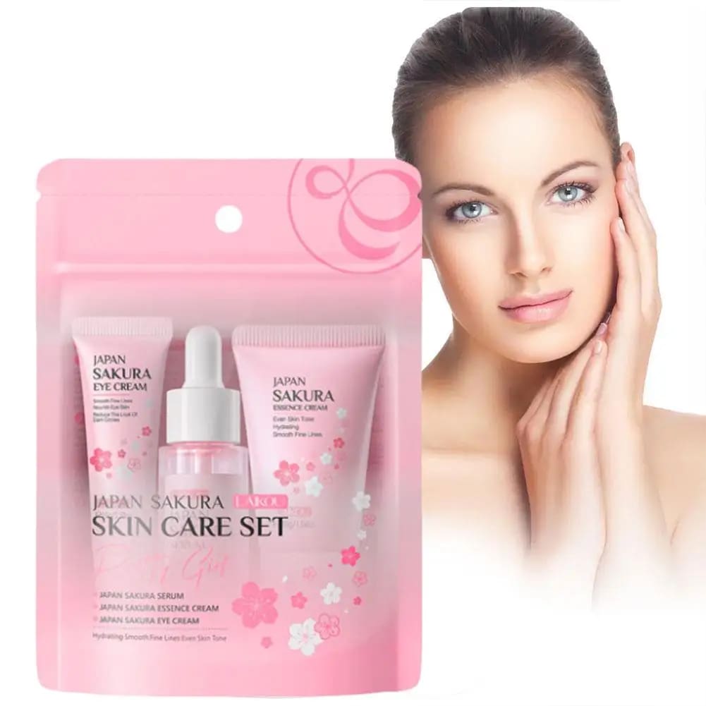 Kawaii korean sakura cherry blossom skin care sets