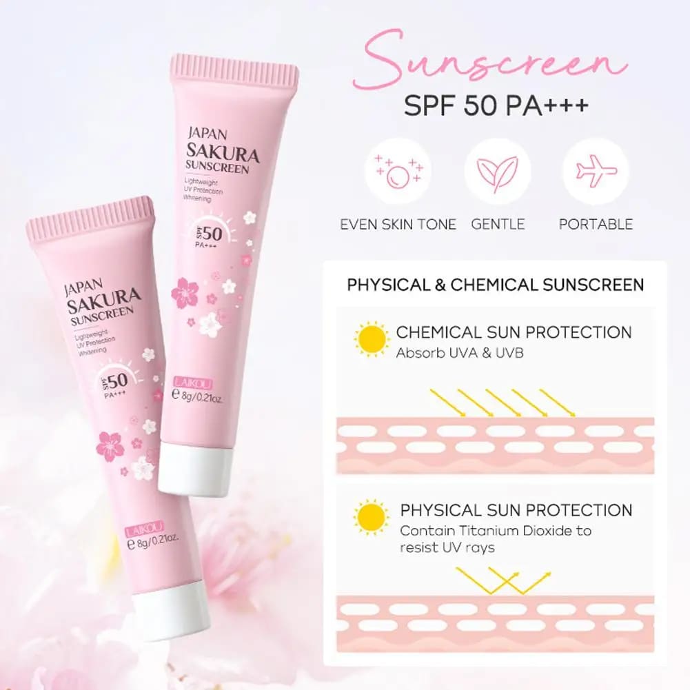 Kawaii korean sakura cherry blossom skin care sets
