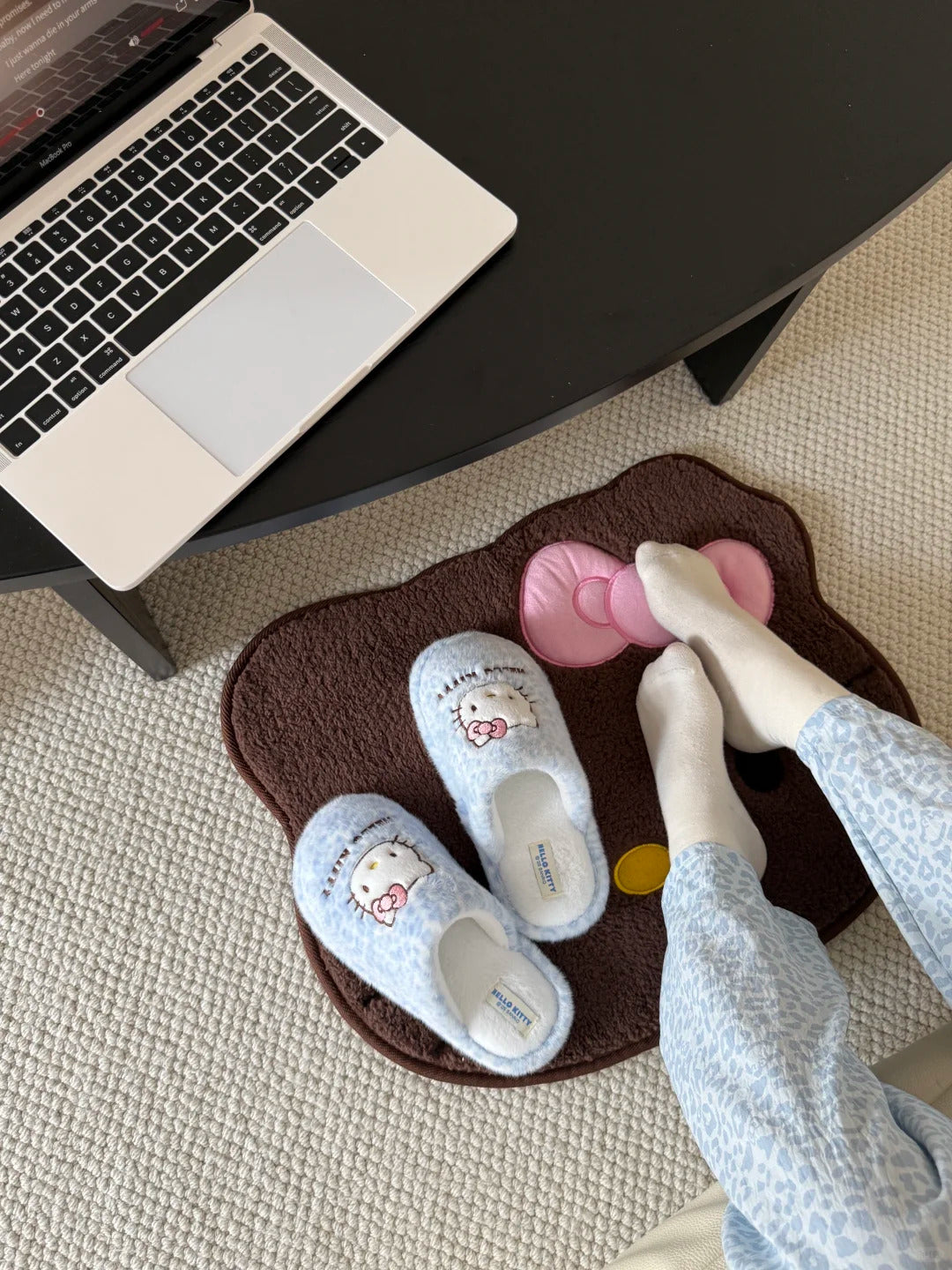 Hello Slippers Kitty Fluffy Home Slipper Leopard Indoor